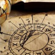 11279843 horoscope antique dessin la main avec des signes du zodiaque